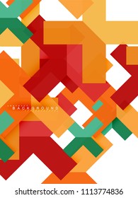 Formas geométricas abstractas multicolores, fondo geométrico para banner web, presentación comercial, paquete de anuncios, plantilla de impresión, fondo de pantalla