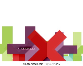 Formas geométricas abstractas multicolores, fondo geométrico para banner web, presentación comercial, paquete de anuncios, plantilla de impresión, fondo de pantalla