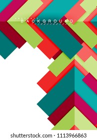 Multicolored abstract geometric shapes, geometry background for web banner, business presentation, ads package, print template, wallpaper