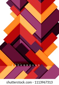 Multicolored abstract geometric shapes, geometry background for web banner, business presentation, ads package, print template, wallpaper