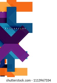 Formas geométricas abstractas multicolores, fondo geométrico para banner web, presentación comercial, paquete de anuncios, plantilla de impresión, fondo de pantalla