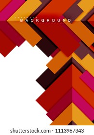 Multicolored abstract geometric shapes, geometry background for web banner, business presentation, ads package, print template, wallpaper