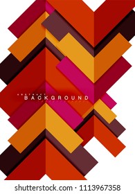 Multicolored abstract geometric shapes, geometry background for web banner, business presentation, ads package, print template, wallpaper