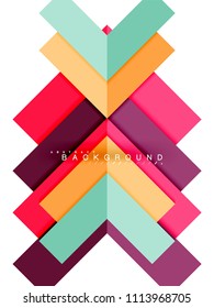 Multicolored abstract geometric shapes, geometry background for web banner, business presentation, ads package, print template, wallpaper