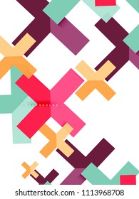 Multicolored abstract geometric shapes, geometry background for web banner, business presentation, ads package, print template, wallpaper