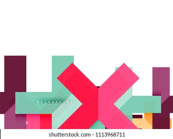 Formas geométricas abstractas multicolores, fondo geométrico para banner web, presentación comercial, paquete de anuncios, plantilla de impresión, fondo de pantalla