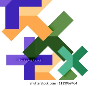 Multicolored abstract geometric shapes, geometry background for web banner, business presentation, ads package, print template, wallpaper