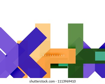 Multicolored abstract geometric shapes, geometry background for web banner, business presentation, ads package, print template, wallpaper