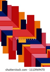Multicolored abstract geometric shapes, geometry background for web banner, business presentation, ads package, print template, wallpaper