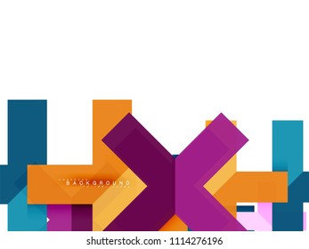Multicolored abstract geometric shapes, geometry background for web banner, business presentation, ads package, print template, wallpaper