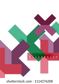 Formas geométricas abstractas multicolores, fondo geométrico para banner web, presentación comercial, paquete de anuncios, plantilla de impresión, fondo de pantalla