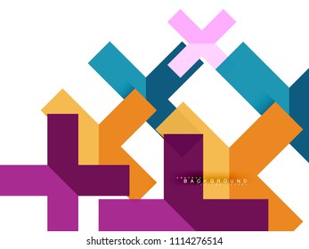 Formas geométricas abstractas multicolores, fondo geométrico para banner web, presentación comercial, paquete de anuncios, plantilla de impresión, fondo de pantalla