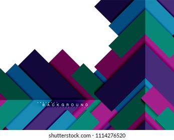Formas geométricas abstractas multicolores, fondo geométrico para banner web, presentación comercial, paquete de anuncios, plantilla de impresión, fondo de pantalla