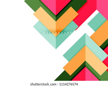 Multicolored abstract geometric shapes, geometry background for web banner, business presentation, ads package, print template, wallpaper