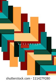 Formas geométricas abstractas multicolores, fondo geométrico para banner web, presentación comercial, paquete de anuncios, plantilla de impresión, fondo de pantalla