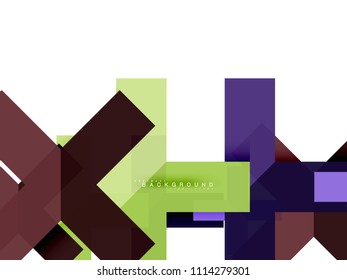 Multicolored abstract geometric shapes, geometry background for web banner, business presentation, ads package, print template, wallpaper