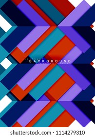 Formas geométricas abstractas multicolores, fondo geométrico para banner web, presentación comercial, paquete de anuncios, plantilla de impresión, fondo de pantalla