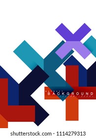 Formas geométricas abstractas multicolores, fondo geométrico para banner web, presentación comercial, paquete de anuncios, plantilla de impresión, fondo de pantalla