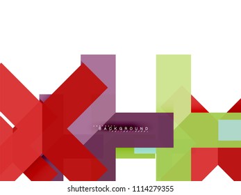 Multicolored abstract geometric shapes, geometry background for web banner, business presentation, ads package, print template, wallpaper