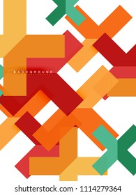 Multicolored abstract geometric shapes, geometry background for web banner, business presentation, ads package, print template, wallpaper