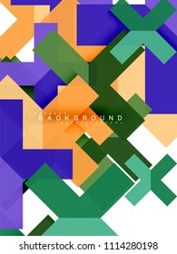 Formas geométricas abstractas multicolores, fondo geométrico para banner web, presentación comercial, paquete de anuncios, plantilla de impresión, fondo de pantalla