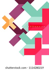 Multicolored abstract geometric shapes, geometry background for web banner, business presentation, ads package, print template, wallpaper
