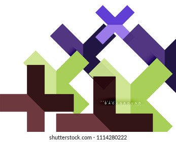 Multicolored abstract geometric shapes, geometry background for web banner, business presentation, ads package, print template, wallpaper