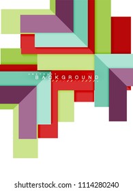 Multicolored abstract geometric shapes, geometry background for web banner, business presentation, ads package, print template, wallpaper