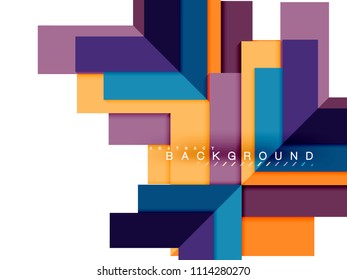 Formas geométricas abstractas multicolores, fondo geométrico para banner web, presentación comercial, paquete de anuncios, plantilla de impresión, fondo de pantalla