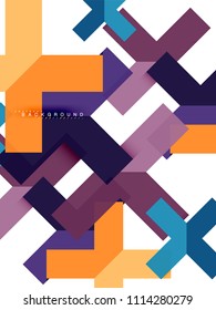 Formas geométricas abstractas multicolores, fondo geométrico para banner web, presentación comercial, paquete de anuncios, plantilla de impresión, fondo de pantalla