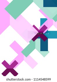 Abstrakte, mehrfarbige geometrische Formen, geometrischer Hintergrund für Webbanner, Geschäftspräsentation, Werbepaket, Druckvorlage, Bildschirmhintergrund