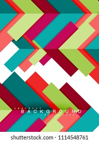 Formas geométricas abstractas multicolores, fondo geométrico para banner web, presentación comercial, paquete de anuncios, plantilla de impresión, fondo de pantalla