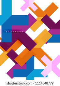 Multicolored abstract geometric shapes, geometry background for web banner, business presentation, ads package, print template, wallpaper
