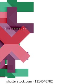 Multicolored abstract geometric shapes, geometry background for web banner, business presentation, ads package, print template, wallpaper