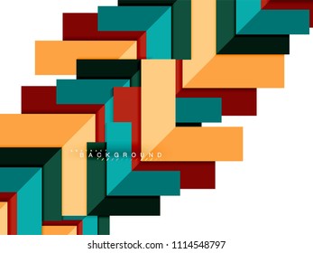 Multicolored abstract geometric shapes, geometry background for web banner, business presentation, ads package, print template, wallpaper