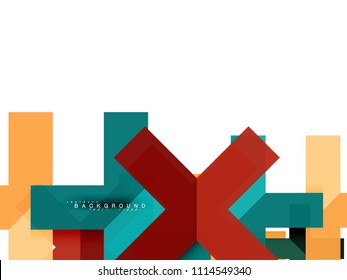 Abstrakte, mehrfarbige geometrische Formen, geometrischer Hintergrund für Webbanner, Geschäftspräsentation, Werbepaket, Druckvorlage, Bildschirmhintergrund