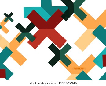 Multicolored abstract geometric shapes, geometry background for web banner, business presentation, ads package, print template, wallpaper
