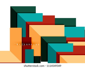 Multicolored abstract geometric shapes, geometry background for web banner, business presentation, ads package, print template, wallpaper