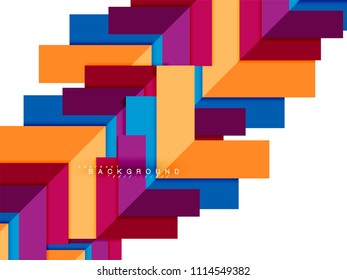 Abstrakte, mehrfarbige geometrische Formen, geometrischer Hintergrund für Webbanner, Geschäftspräsentation, Werbepaket, Druckvorlage, Bildschirmhintergrund