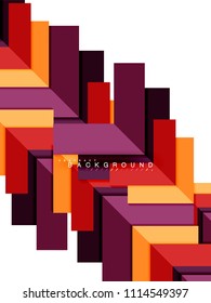 Multicolored abstract geometric shapes, geometry background for web banner, business presentation, ads package, print template, wallpaper