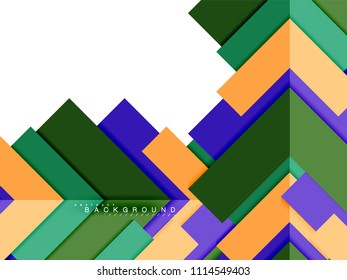 Multicolored abstract geometric shapes, geometry background for web banner, business presentation, ads package, print template, wallpaper