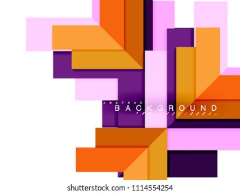 Multicolored abstract geometric shapes, geometry background for web banner, business presentation, ads package, print template, wallpaper