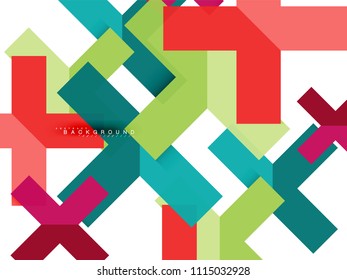 Multicolored abstract geometric shapes, geometry background for web banner, business presentation, ads package, print template, wallpaper