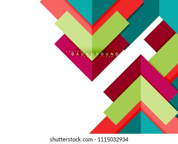 Multicolored abstract geometric shapes, geometry background for web banner, business presentation, ads package, print template, wallpaper