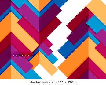 Formas geométricas abstractas multicolores, fondo geométrico para banner web, presentación comercial, paquete de anuncios, plantilla de impresión, fondo de pantalla
