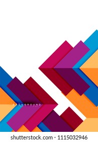 Multicolored abstract geometric shapes, geometry background for web banner, business presentation, ads package, print template, wallpaper