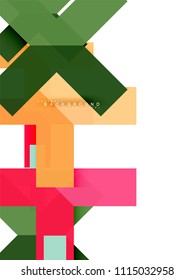 Multicolored abstract geometric shapes, geometry background for web banner, business presentation, ads package, print template, wallpaper