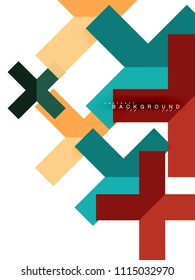 Multicolored abstract geometric shapes, geometry background for web banner, business presentation, ads package, print template, wallpaper