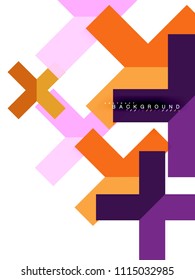 Multicolored abstract geometric shapes, geometry background for web banner, business presentation, ads package, print template, wallpaper