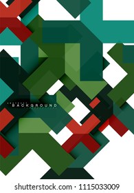 Formas geométricas abstractas multicolores, fondo geométrico para banner web, presentación comercial, paquete de anuncios, plantilla de impresión, fondo de pantalla